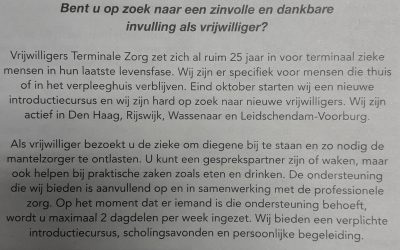 Introductiecursus start eind oktober 2018!